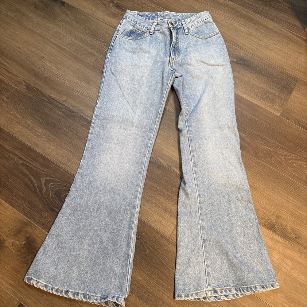 Vintage Paris Blues Jeans Womens 5 Flare Leg Made USA 90s Y2K Denim